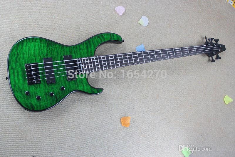 

Free shipping New clouds pattern green bass guitar electric guitar modifications may be required