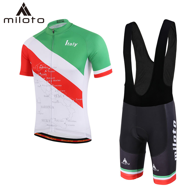 

MILOTO Cycling Clothing Men ropa ciclismo hombre Bike Clothing Breathable Anti-UV Bicycle Wear/Short Sleeve Cycling Jersey Sets, Cbj-m018