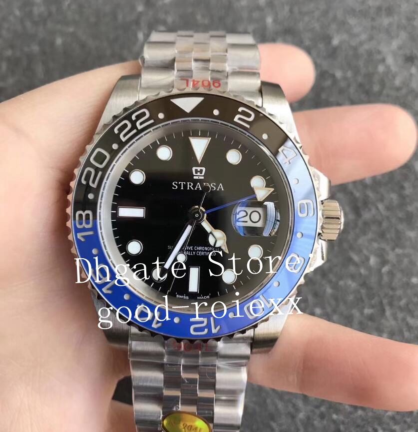 

Men's Ceramic Bezel Automatic Cal.3285 Movement Watch Men 904L Steel Jubilee Bracelet Gmt Pepsi 126710 Blnr Batman Baselworld Watches, Black