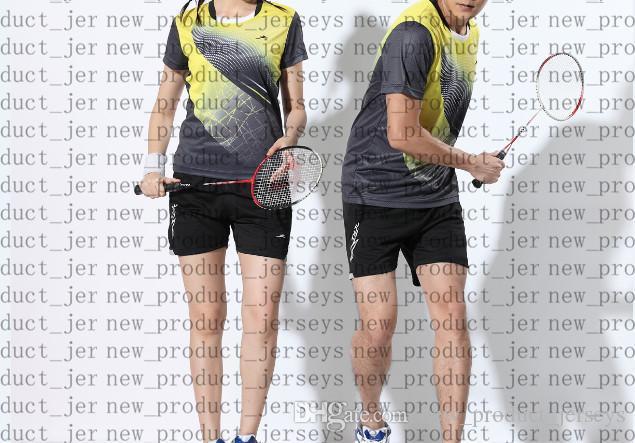 

23 Badminton wear couple 45 models 3631 T-shirt 313 short-sleeved 25 quick-drying color matching prints not faded table tennis 35 sportswear, Black