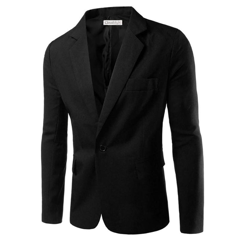 

Men's Suit Blazer With Single-breasted Button EU Size Autumn New Solid Colorful Suit Jackets Casual Men Business Slim Blazer, Black