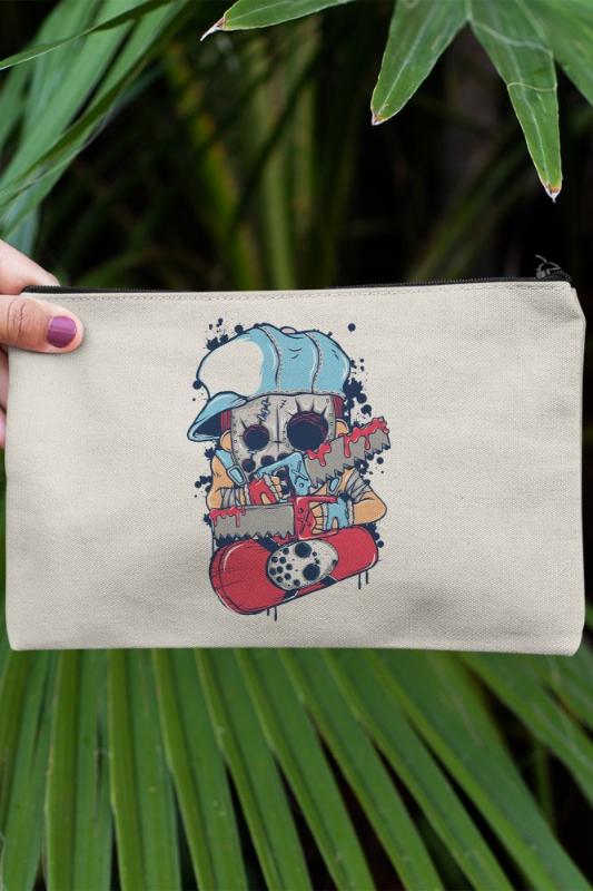 

Angemiel Clutch Testereli Serial Killer Portfolio Hand Makeup Bag