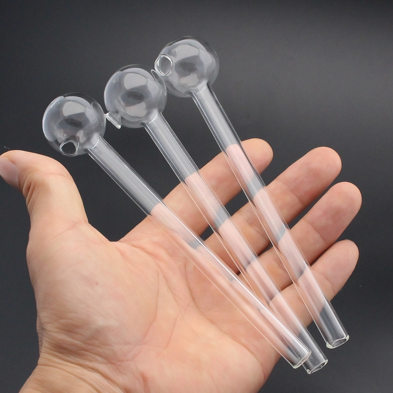 

6.5Inch (16.5cm) transparent clear Pipe Burner Glass Tube Oil Burning water pipes