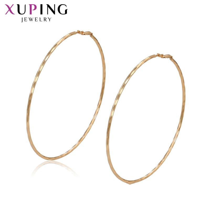 

Charm 11.11 Deals Xuping Fashion Neo-Gothic Style Elegant Gold Color Plated Hoops Earrings For Women Christmas Day Gifts S126.2-97700