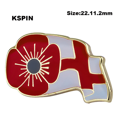 

England Poppy Flower England Lapel Pin Flag Badge Lapel Pins Badges Brooch XY0127