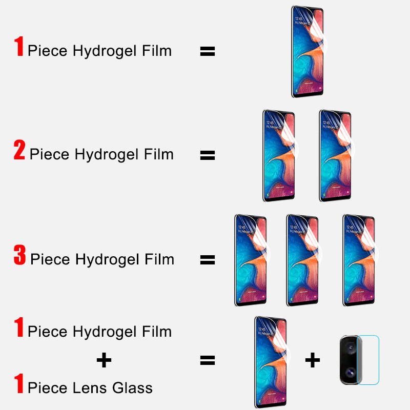 

500D Protective Hydrogel Film For Samsung Galaxy A10 A20 A30 40 A50 A60 A70 A80 A7 A8 2020 M10 M20 Protector Not Glass