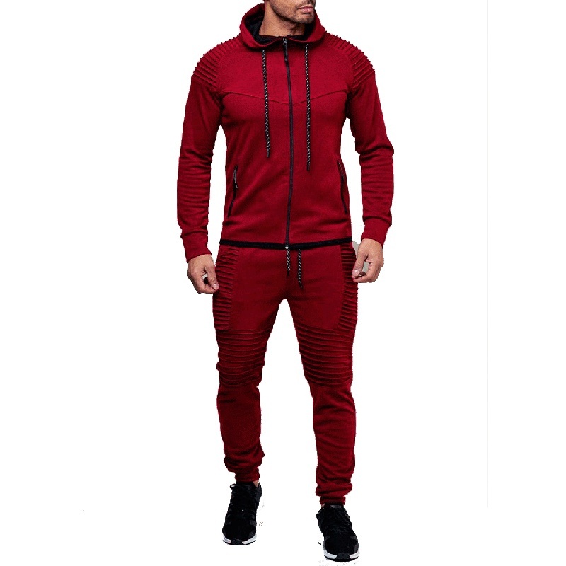 

ZOGAA men sweat suit Casual Polyester Yes sweat suits men 6 colors jogger set 2020 mens clothing plus size -4XL tracksuit, Black