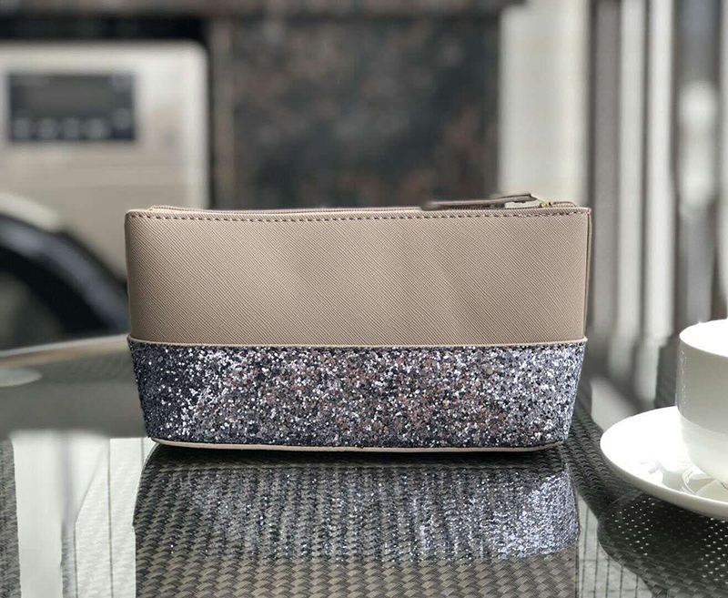

new glitter brand make up bag Cosmetic Bags coin pencil purses designer, Rose gold