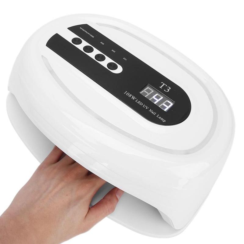 

108w Nail Gel Curing Light Painless UV / LED Dual Light Source Nail Polish Dryer Lamps, White