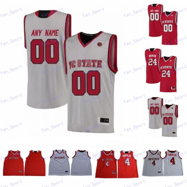 

Custom NC State Wolfpack NCAA College Basketball Jerseys TJ Warren red white Stitched Any Name Any Number Basketball mens Jersey, As