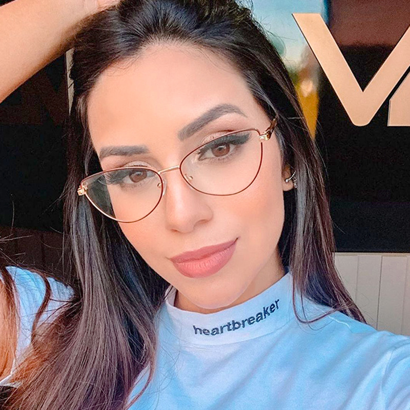 

Sexy Cat Glasses Frames Women Vintage Clear Lens Myopia Anti-blue Light Fashion Eyeglasses Frame Optical Glasses FML