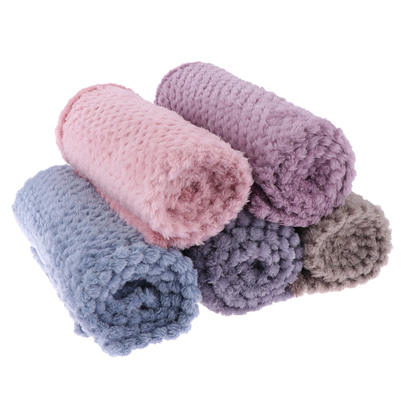 

Flannel Fleece Throw Blanket Soft Travel Blanket Solid Color Bedspread Plush Cover For Bed Sofa Warm Gift Dropship