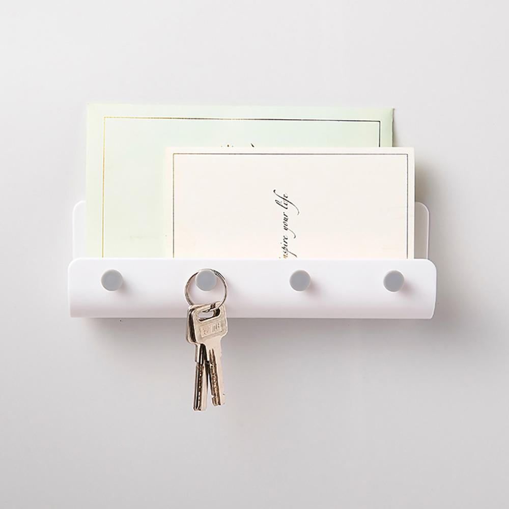 

4 hook storage rack Storage hook U-shaped nail-free wall mount Key bag