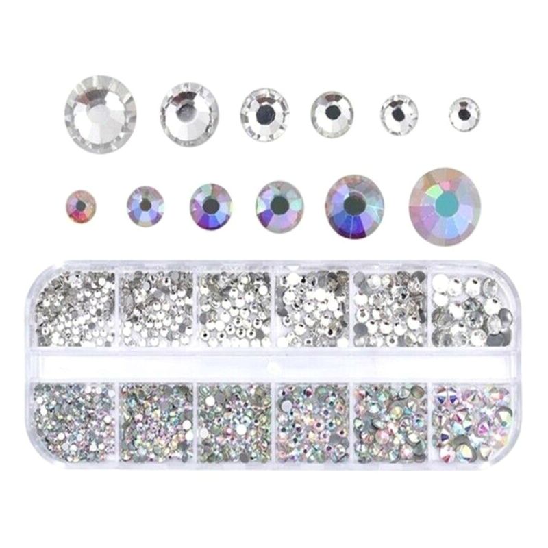 

1Box Multi Size Resin Flat-back DIY Manicure 3D Nail Art Phone Case Decorations
