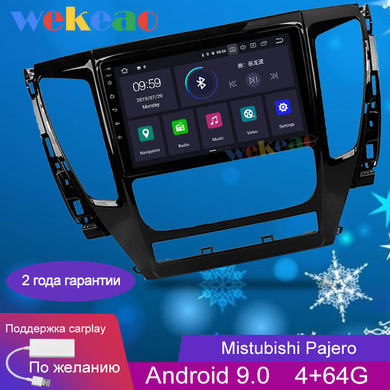 

Wekeao Touch Screen 9'' Android 9.0 Car Dvd Multimedia Player For Mistubishi PajeroCar Radio GPS Navigation 2 din 2016+ WIFI 4G
