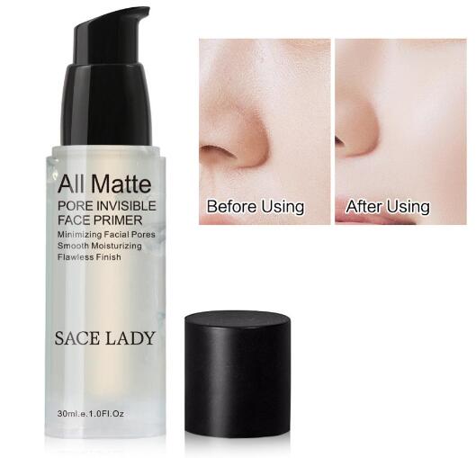 

SACE LADY Facial Primer Make Up Base Oil Control Natural Foundation Makeup Matte Pore Moisturizing Brand Professional Cosmetic, Customize