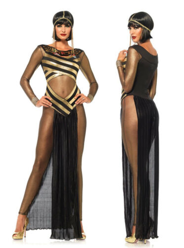 

Egypt Cleopatra Goddess Roman Egyptian Ladies Halloween Fancy Dress Costume 8822, Black;red