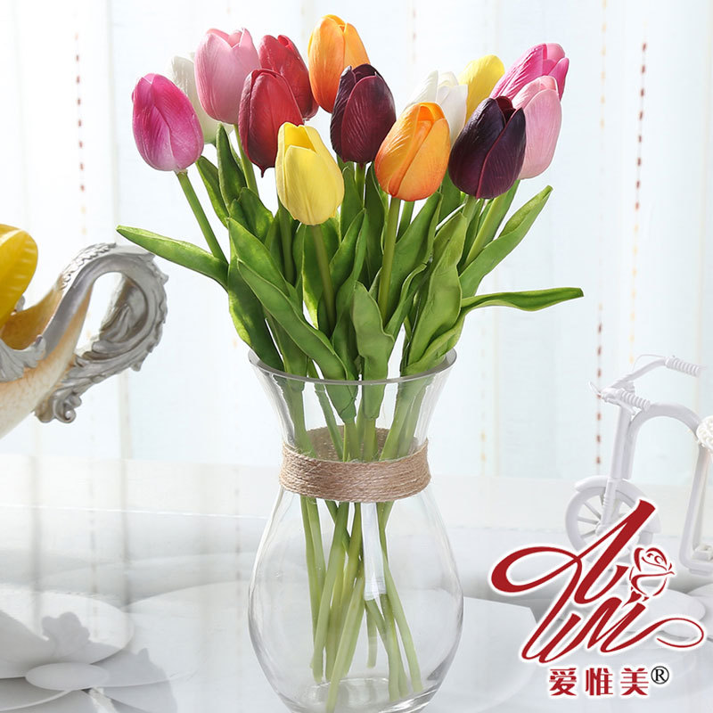 

Pu Mini touch home simulation flower decoration bouquet artificial flower speed, Red