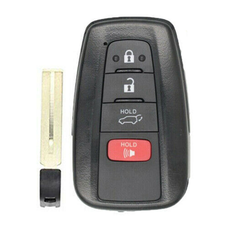 3+1Buttons Smart Remote Control Car Key Case Shell With FOB for CHR RAV4 Prius Camry 2018 2019-image-487366695