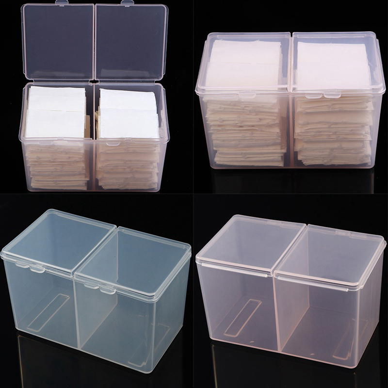 

Cotton Pad Box Nail Art Remover Paper Wipe Holder Container Storage Case with 300pcs Cotton Wipes UV Gel Cleaner Lint Dust Free towelNA092