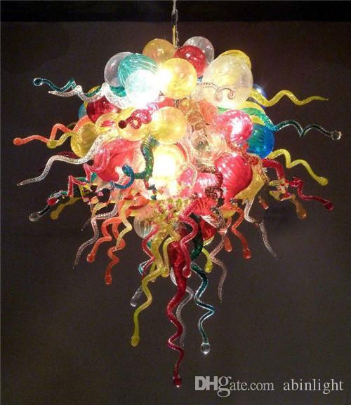 

Romantic Style Multi Colored Murano Glass Chandeliers 100% Hand Blown Glass Chandelier Bedroom Decor Crystal Chandeliers