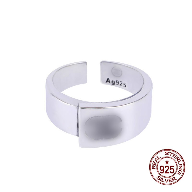 

100% S925 sterling silver ring personality fashion classic style letter opening student jewelry to send lover's 2019 hot sale