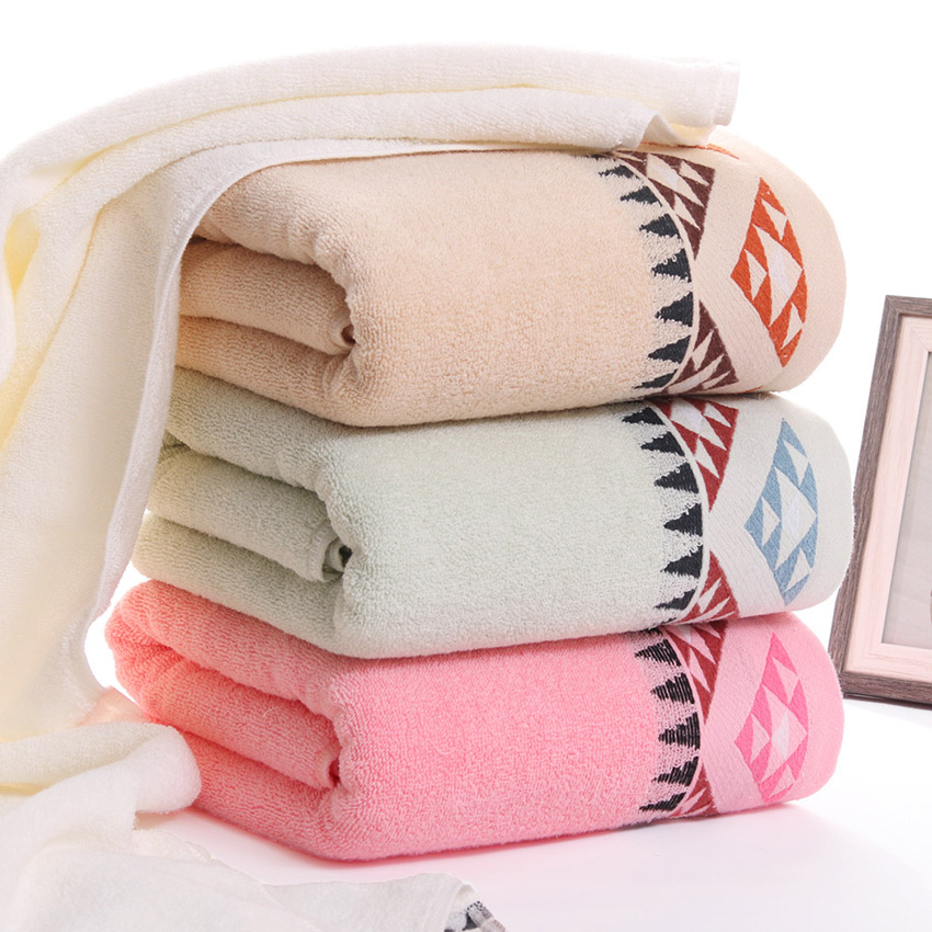 

Geometric Soft Print Towel Set 100% Cotton 70*140cm For Adult Face Towel Large Bath Spa Sport Home 3 Pcs Serviette De Bain, Green