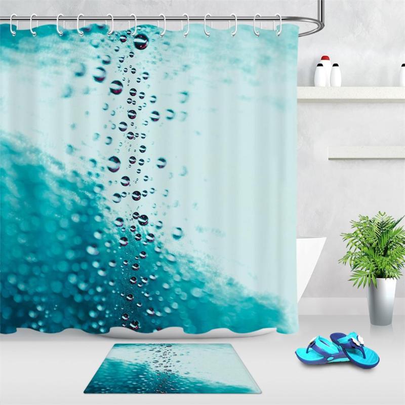 

Dreamy Water Drops Shower Curtain For Bathroom Decor Waterproof Polyester Fabric Bath Curtain Durable Non Slip Mat Washable