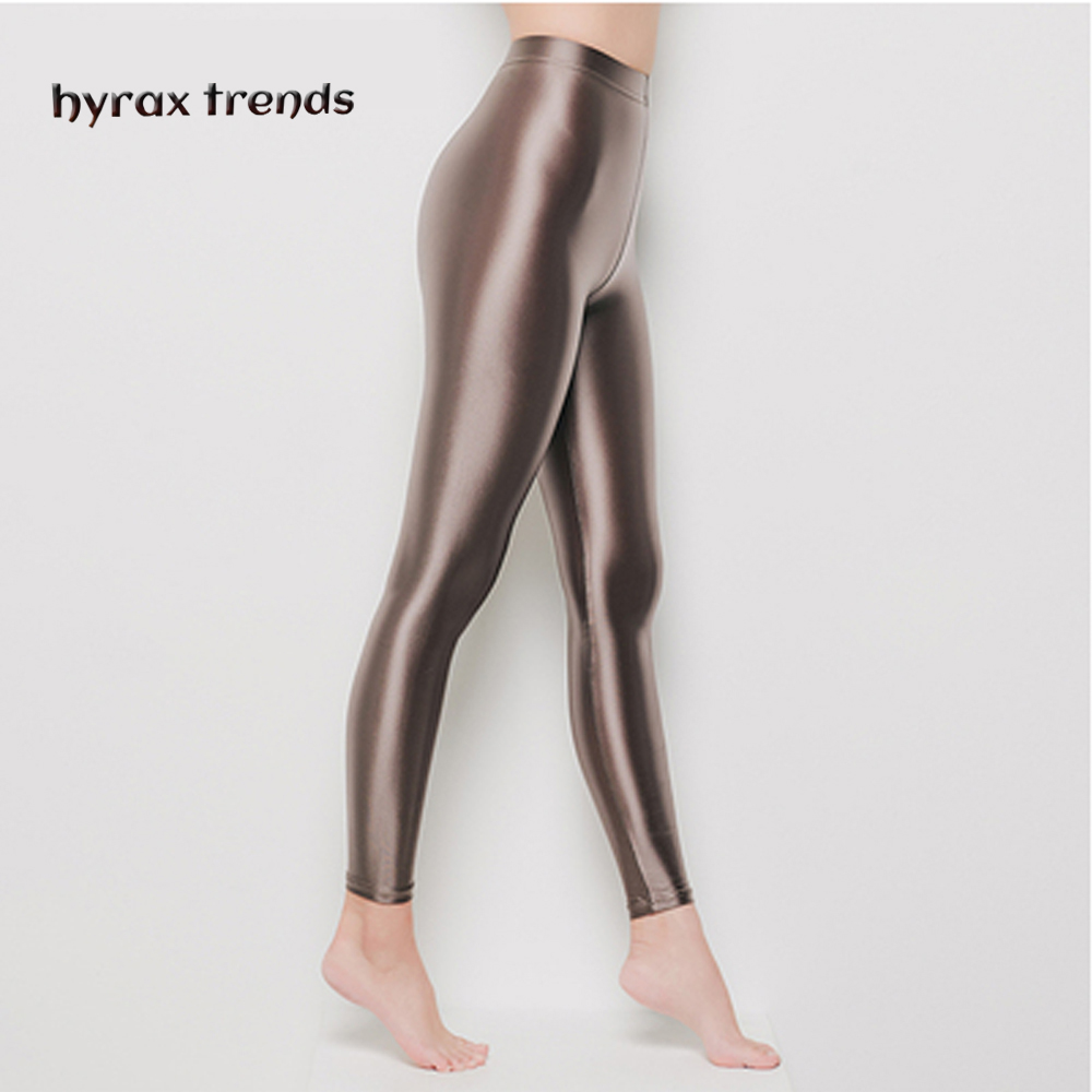 

DROZENO Yoga Pants Women's long 6 colors High-waisted shiny pants Ladies Solid Color Gym Leggings Tights Sportswear Sports, Black