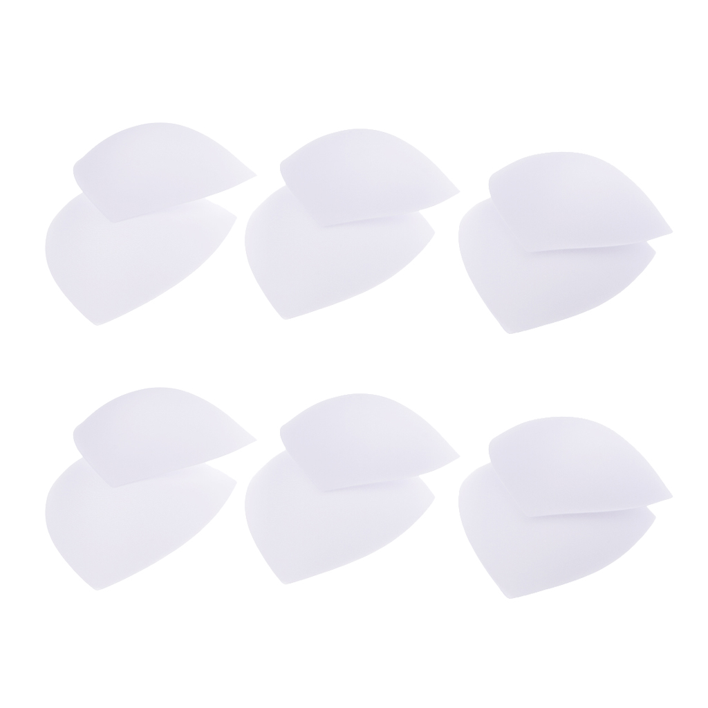 

6pair bra bikini inserts triangle push up pillow swimsuit 15 cm white, Black;white