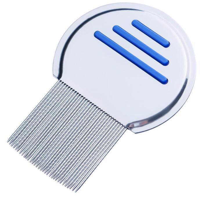 

2019 Stainless Steel Terminator Lice Comb Nit Free Kids Hair Rid Headlice Super Density Teeth Remove Nits Comb, Blue