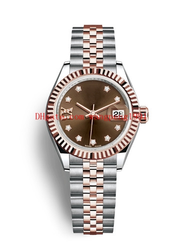

10 style Ladies Datejust high quality watch 31mm 279173 279175 279381 279383RBR 18K Rose Gold 2813 Movement Automatic Women Watch Watch, Slivery;brown