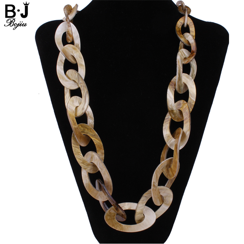 

Round Plastic Link jewelry long necklace colors fashion quality Acrylic V191128