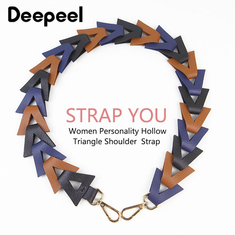

Deepeel 1pc 5*90cm Women Personality Hollow Triangle Shoulder Strap Leather Crossbody Strap Replacement Belt Bag Accessories