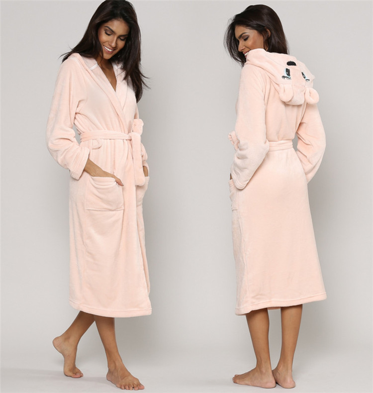 women's rabbit dressing gown