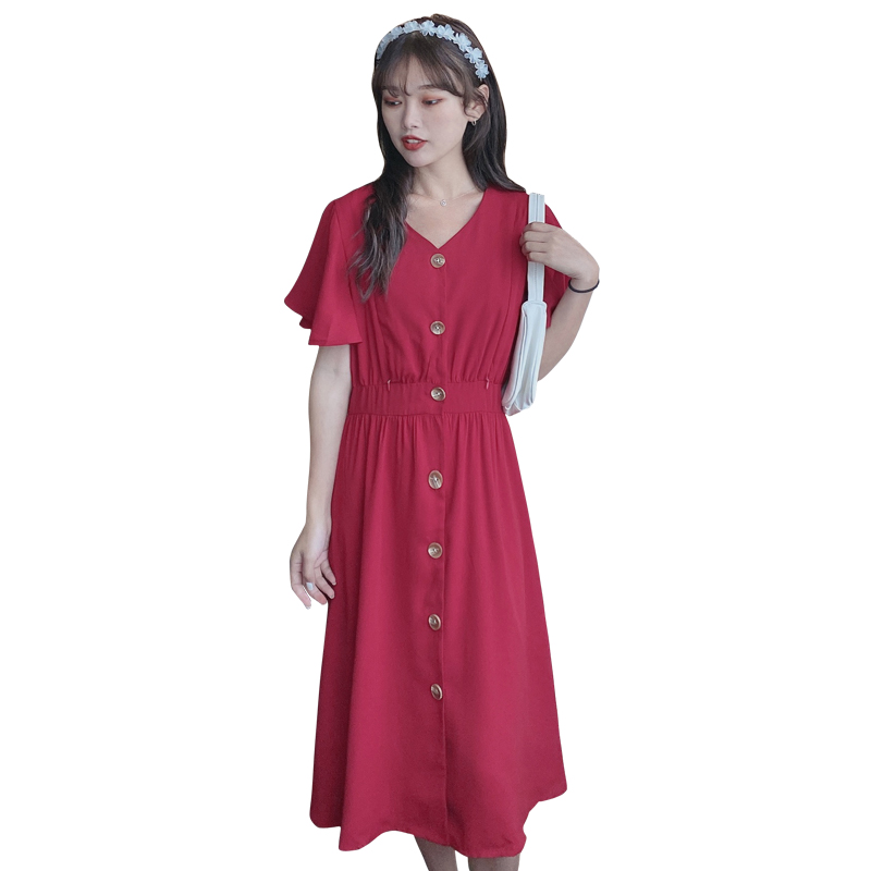 

Maternity Nursing Dress Fashion Breastfeeding Pleated Midi Dresses Plus Size Loose for Pregnant Women Summer Elegant Clothes, Black