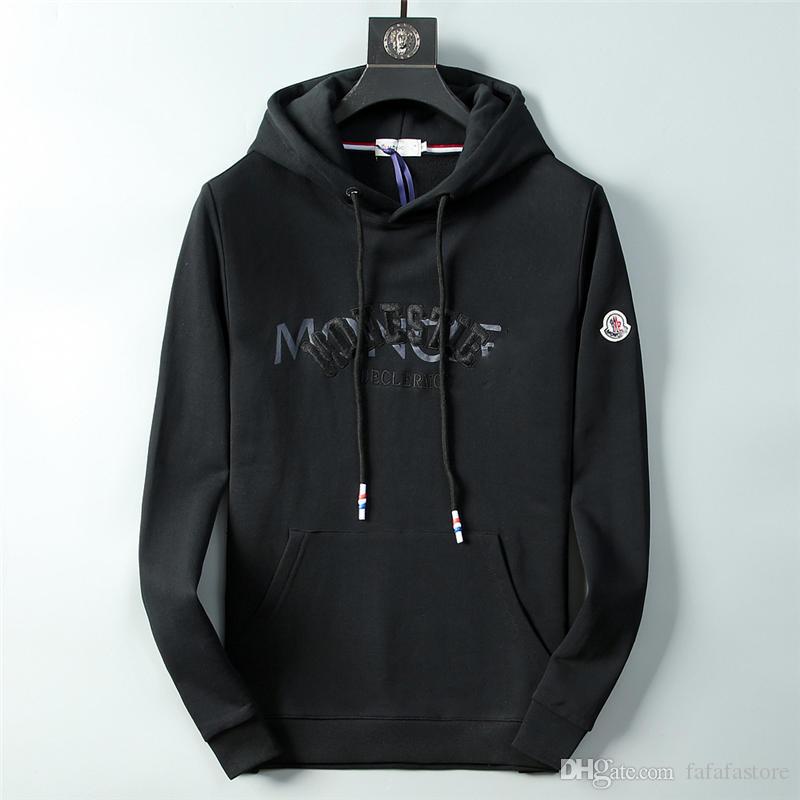 

2019MONCLER Black CURRENT IVORY COTTON OVERSIZED SWEATSHIRT Top Jacket HOODIES, 10