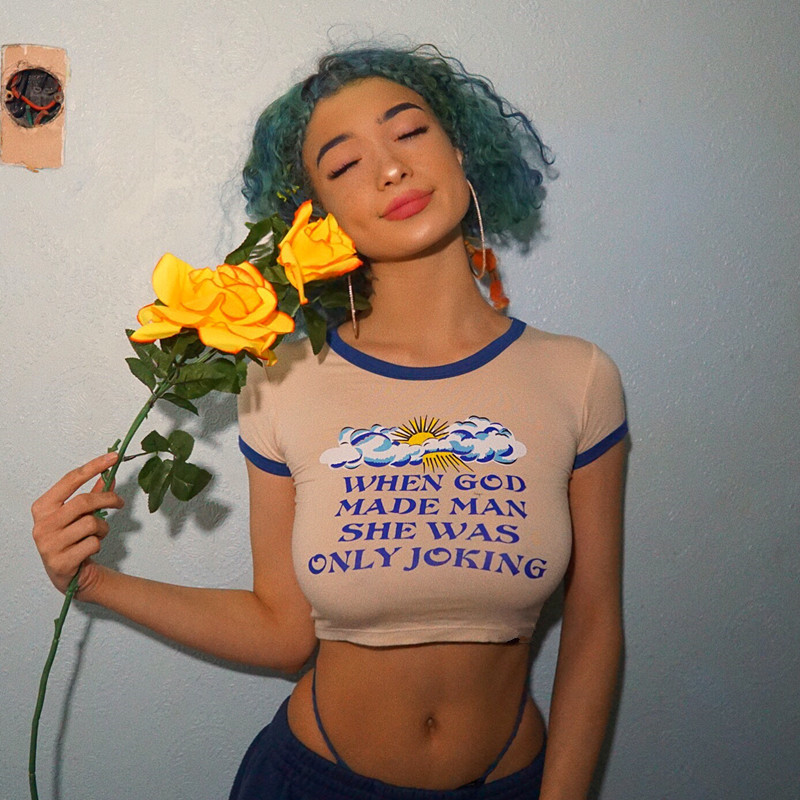 

Fashion Women Bralet Tops Short Sleeve Lady Camis Top Cotton Women Vest Graphic T Shirt Top