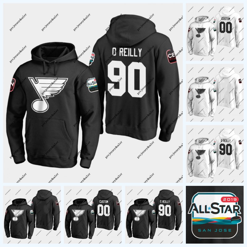 

90 Ryan O'Reilly St. Louis Blues 2019 All-Star Game Hoodie Joel Edmundson Vladimir Tarasenko Jake Allen David Perron Brayden Schenn Jersey, Black;red