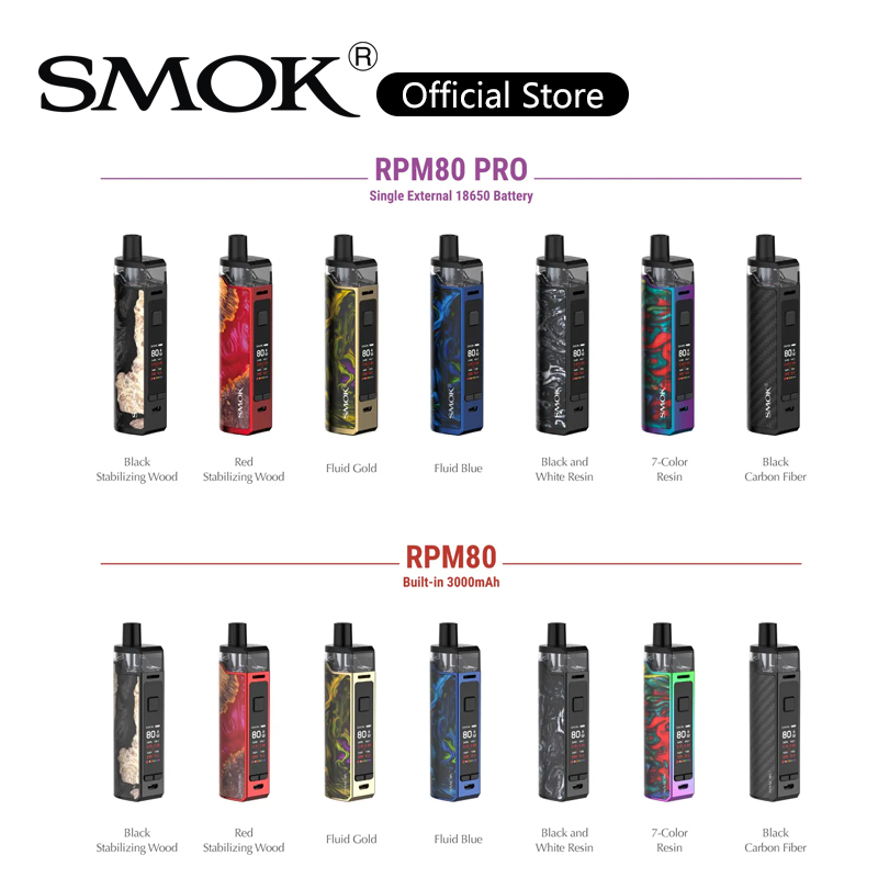 

SMOK RPM80 Pro Pod Mod Kit 80W IQ-80 Chip 5ml RPM80 RGC Pod Cartridge 3000mAh RPM80 Pod Mod Kit 0.17ohm RGC Conical Mesh Coil 100% Original
