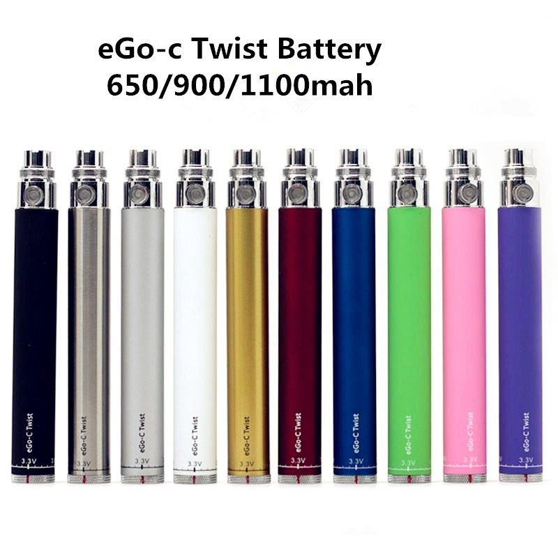 

eGo-c Twist Battery E Cigarette Kit Variable Voltage Vape Pen 3.2-4.8V 650mAh 900mAh 1100mAh eGo Battery For CE4 MT3 Tank Vaporizer