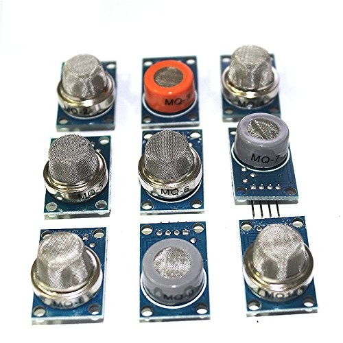 

Freeshipping 9PCS/Lot Gas Detection Sensor Module MQ-2 MQ-3 MQ-4 MQ-5 MQ-6 MQ-7 MQ-8 MQ-9 MQ-135 Sensor Module Gas Sensor Starter Kit