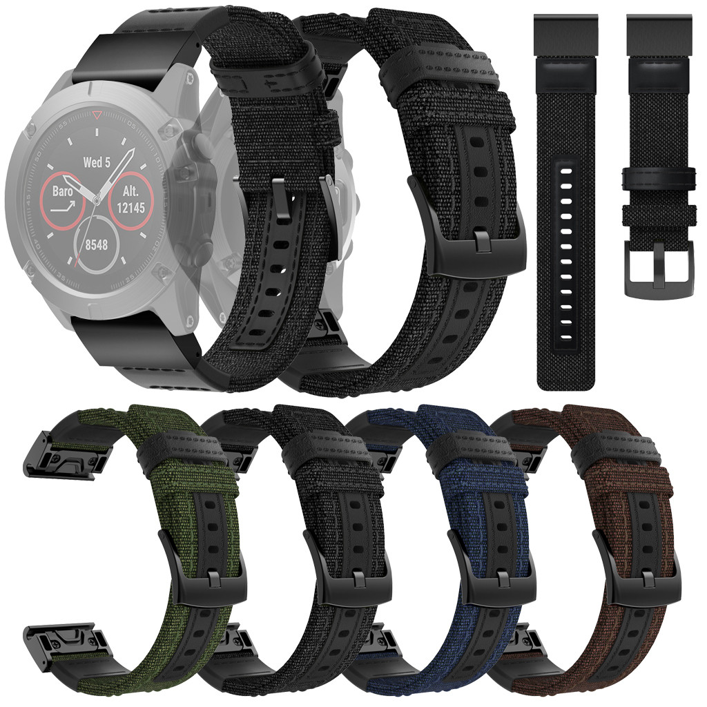 

26mm Quick Fit Watch Band for Garmin Fenix 5X/5X Plus/Fenix 3/3HR Watch Woven Nylon Strap
