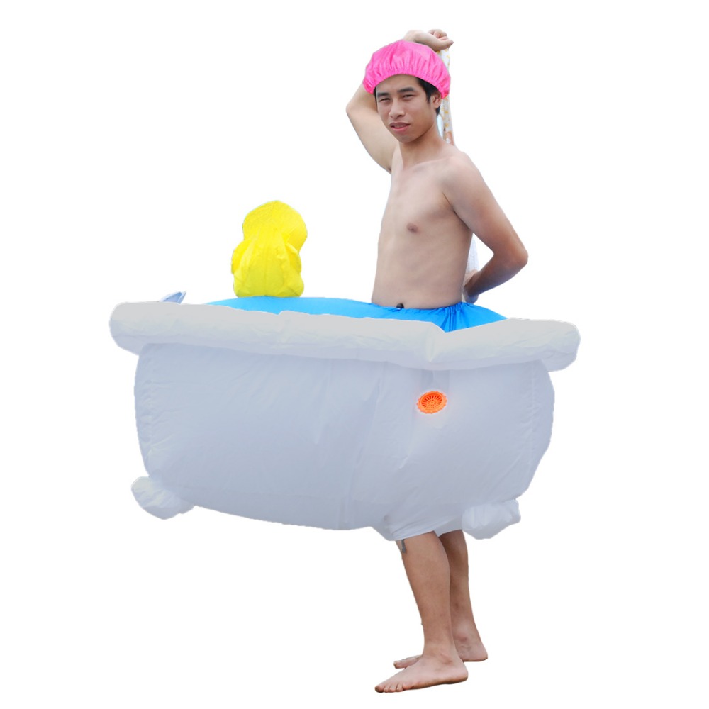 

Inflatable Cosplay Costume Ride On Bathtub Go Out With A Bath Swimming Lovely Fancy Dress For Interesting Adult Man, As pic