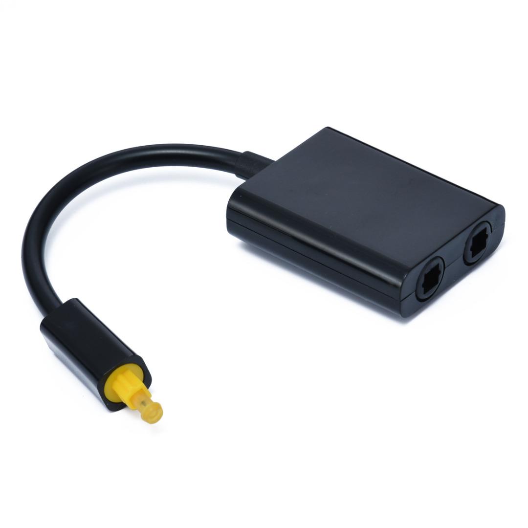 Cable de Audio de Fibra /óptica 1 a 2 Digital Toslink Negro