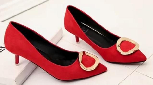 

2019 Women's shoes in Spring and Autumn with New style Low heel fine heel pointed end Suede@2137, Grey