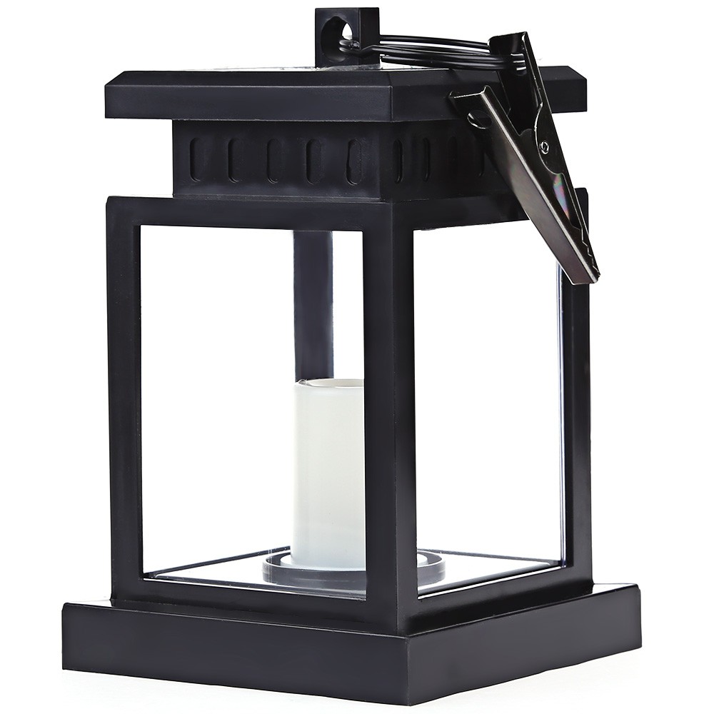

Traditional Solar Power LED Hang Light Outdoor Lantern Candle Effect Night Light for Garden Patio Deck Yard Fence Driveway Lawn