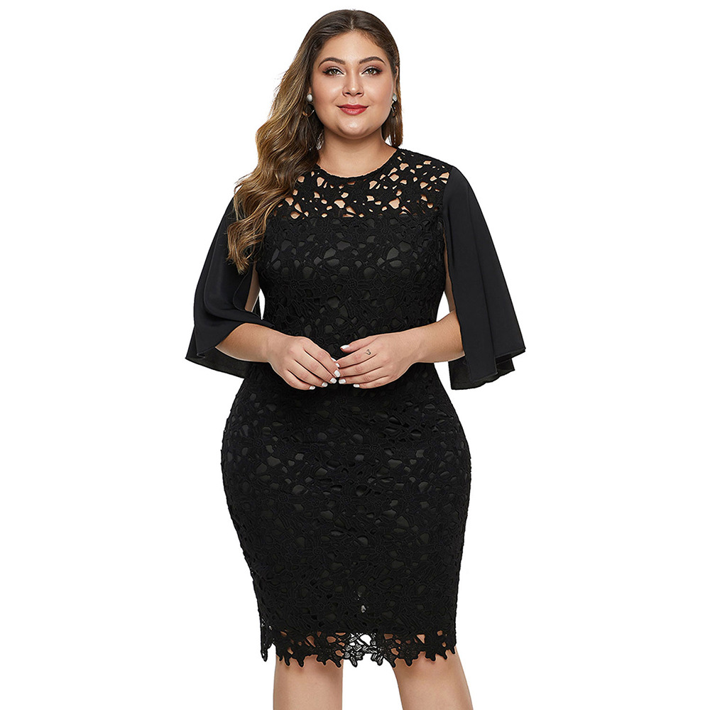 4XL 5XL Women Summer Autumn Big Size Dress Elegant Lace Dress Female Large Size Evening Party Dresses vestido Plus size SY221001-image-508716064