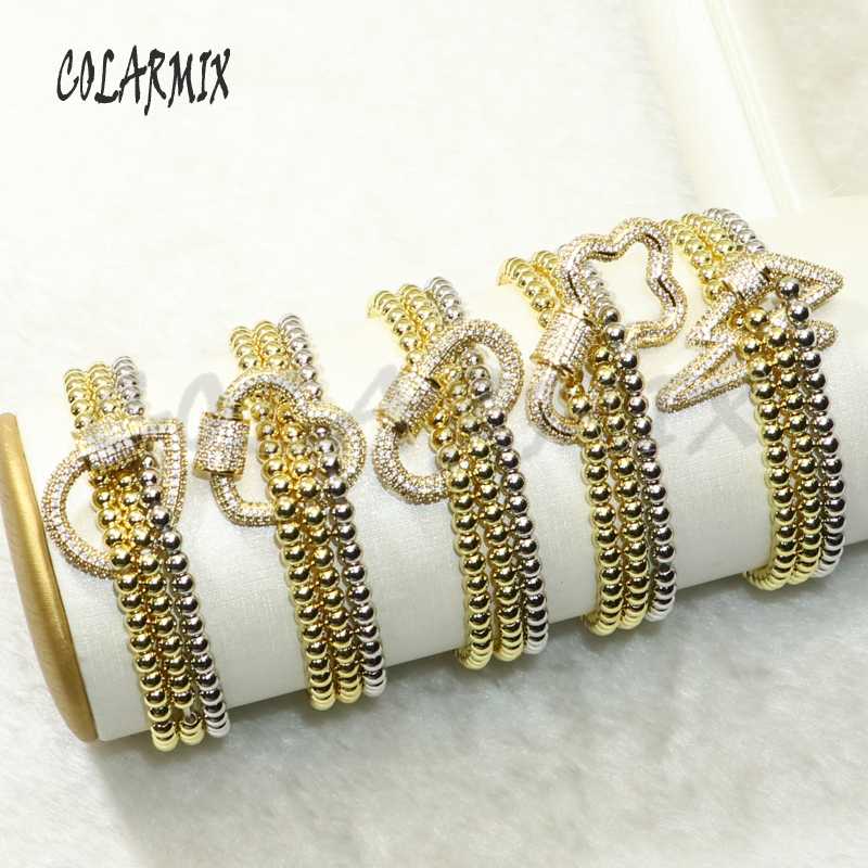 

Link, Chain 3 Pcs Fashion Beaded Bracelets Whole Crystal Lock Charm Jewelry Accessories For Women 50670