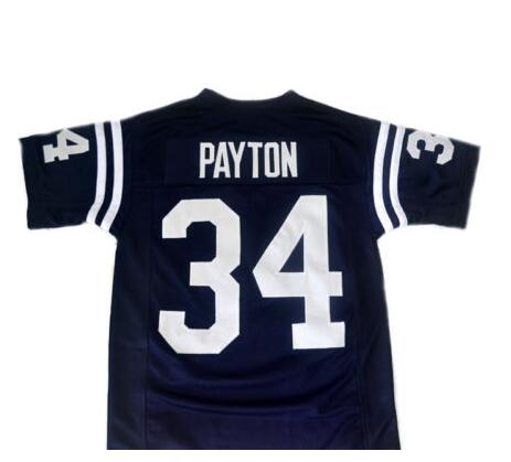 

Custom Men Youth women Vintage #34 WALTER PAYTON JACKSON STATE College Football Jersey size s-4XL or custom any name or number jersey, Black